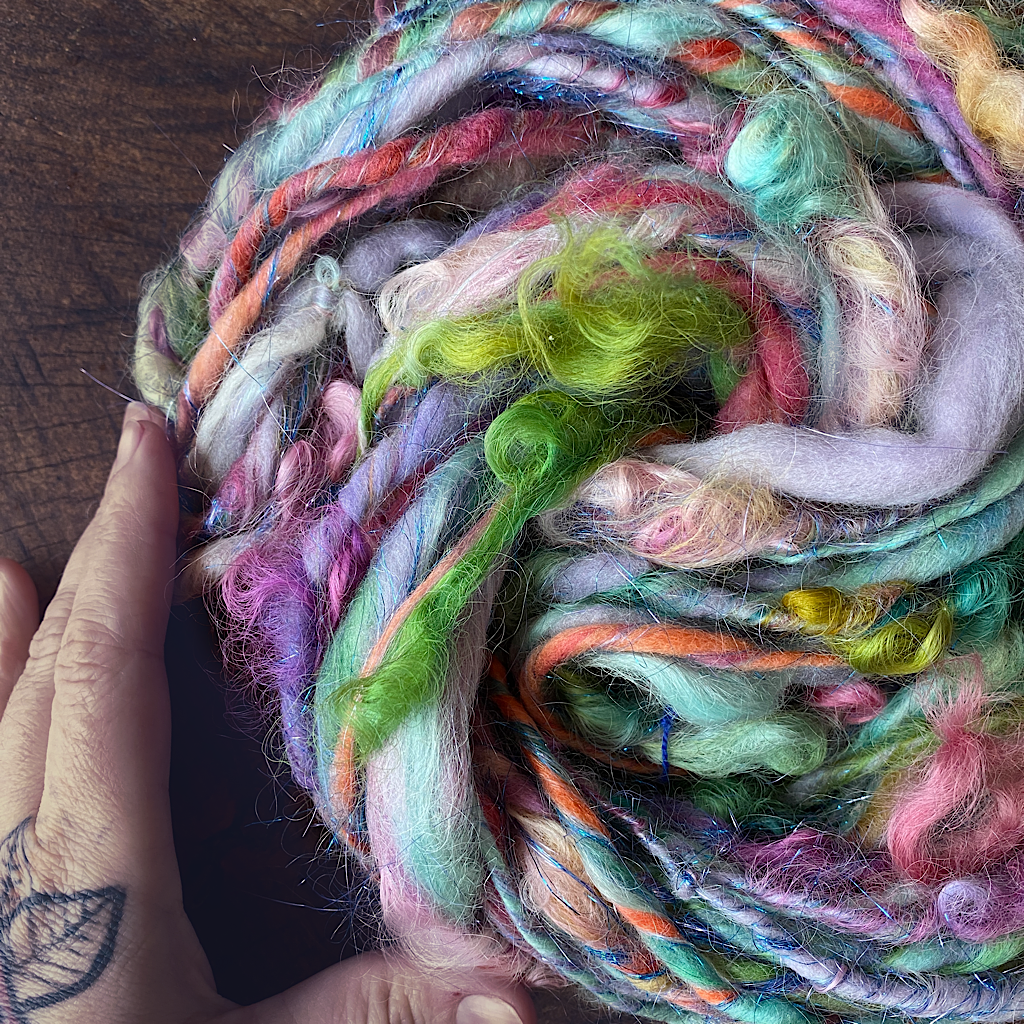 Petit potager art yarn