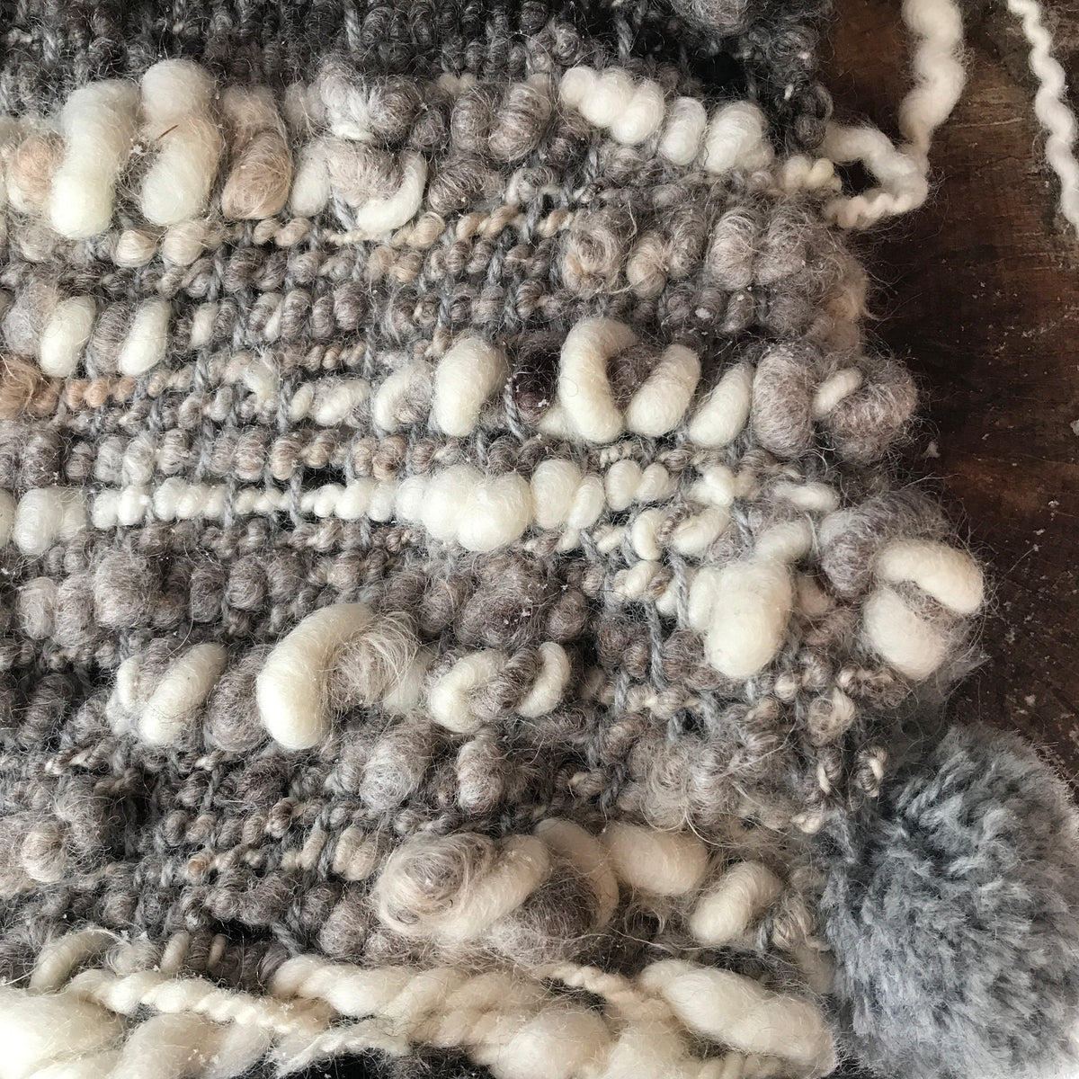 Giant Grey scarf 100% Wool - Foulard Géant 100% laine gris - Mynoush