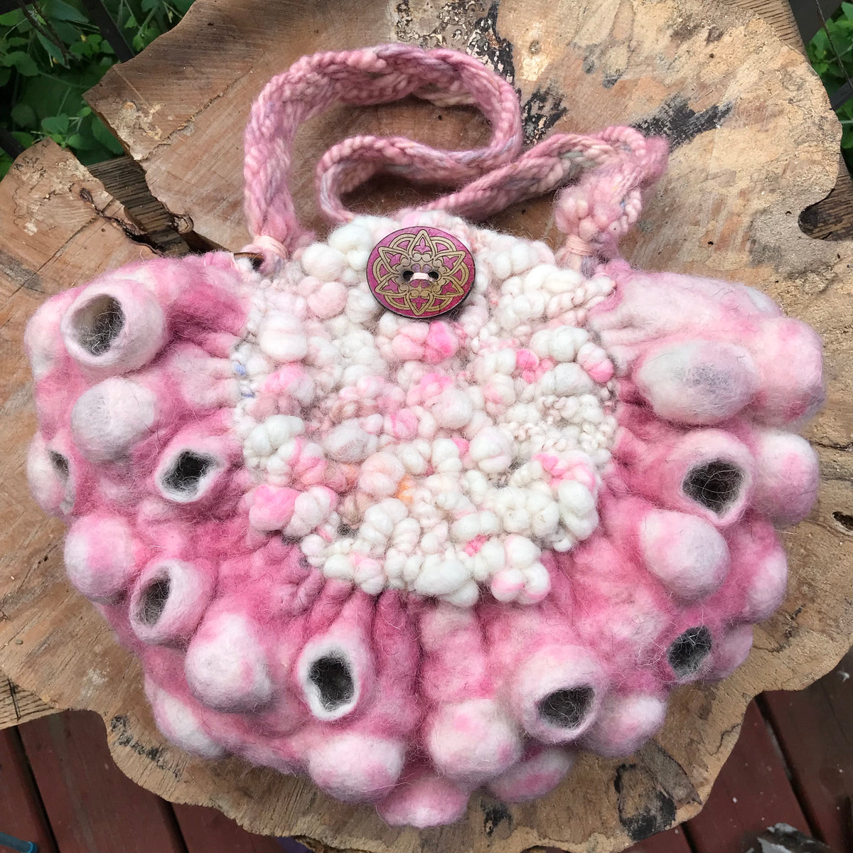 Pink Felted handbag | Sac en feutre - Mynoush