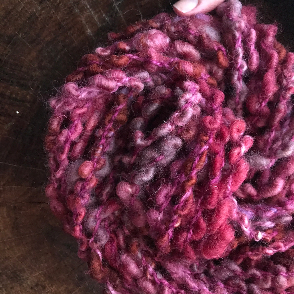 Pink boucle yarn 60g - Mynoush