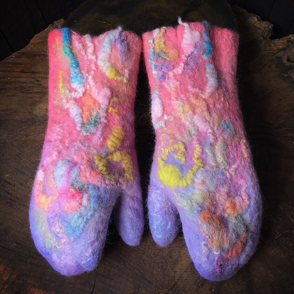 Felted mittens