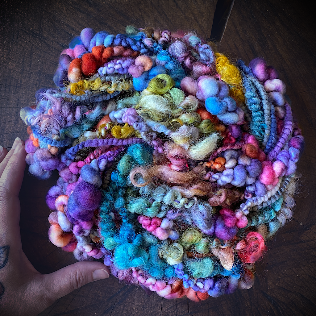 Blue sunset art yarn