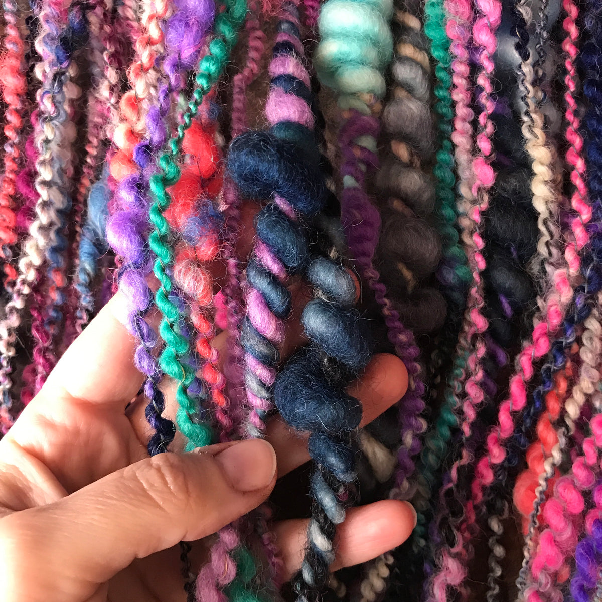 Blue multi art yarn 100g - Mynoush