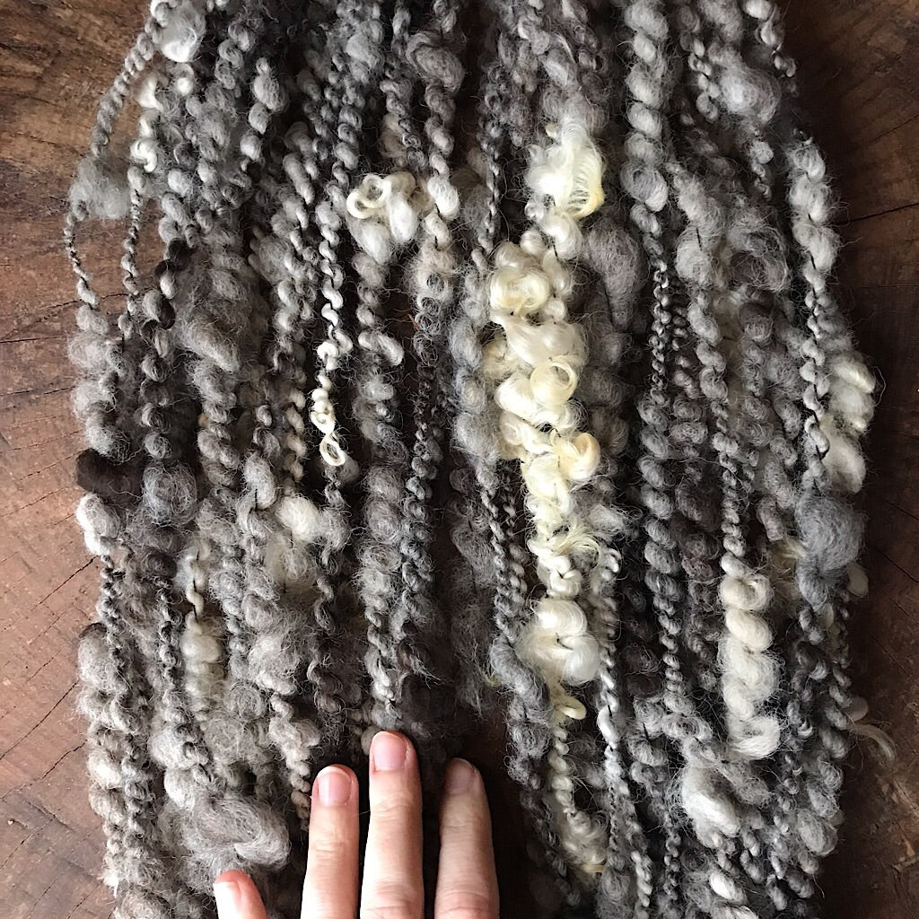Nature Grey hand spun yarn