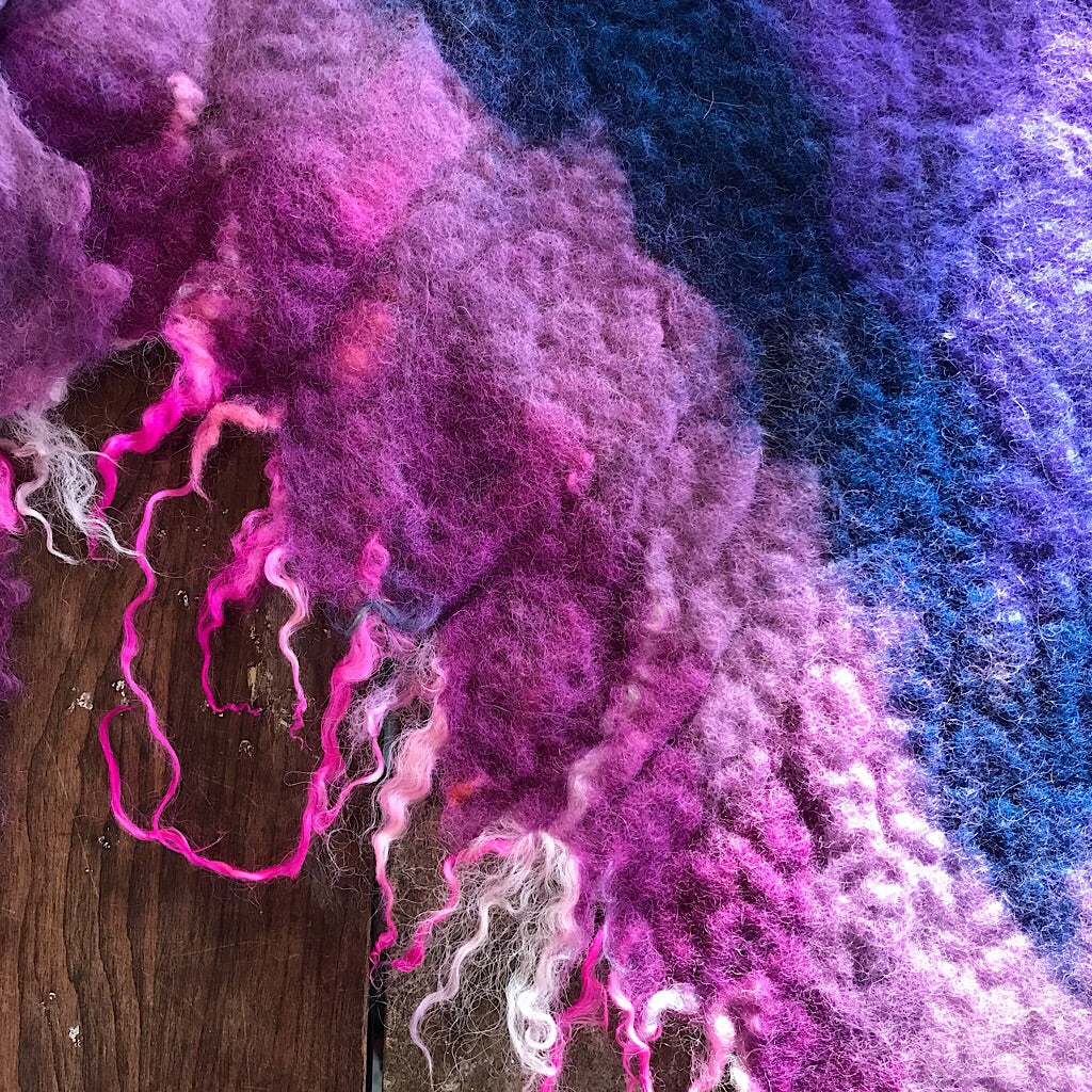 Giant felted shawl