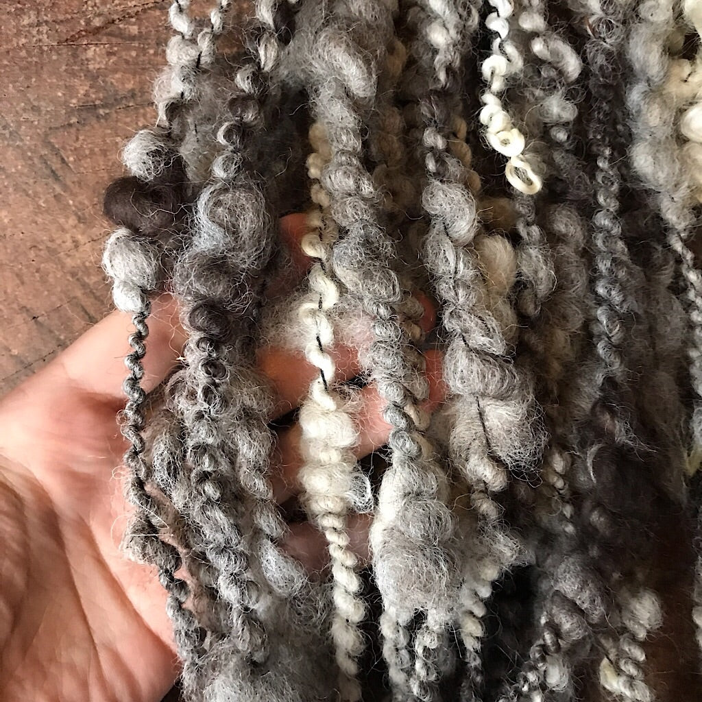 Nature Grey hand spun yarn