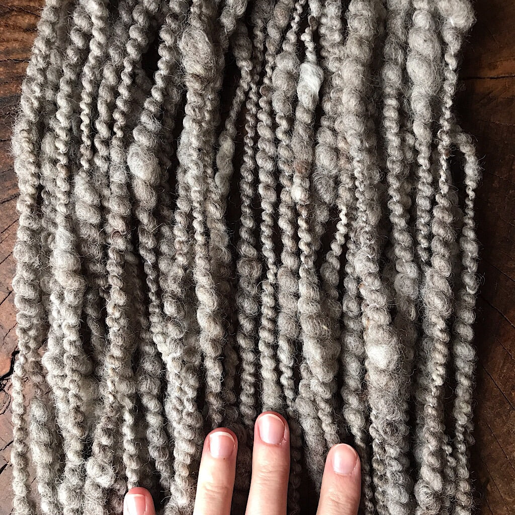 Eco wool hand spun yarn