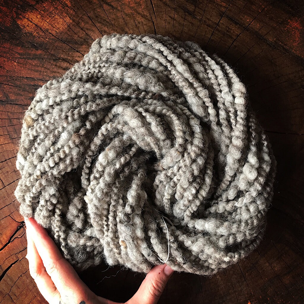 Eco wool hand spun yarn