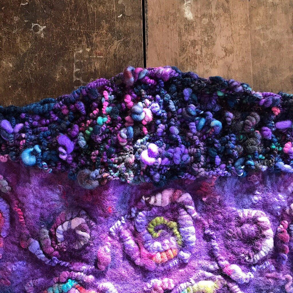 Giant felted shawl