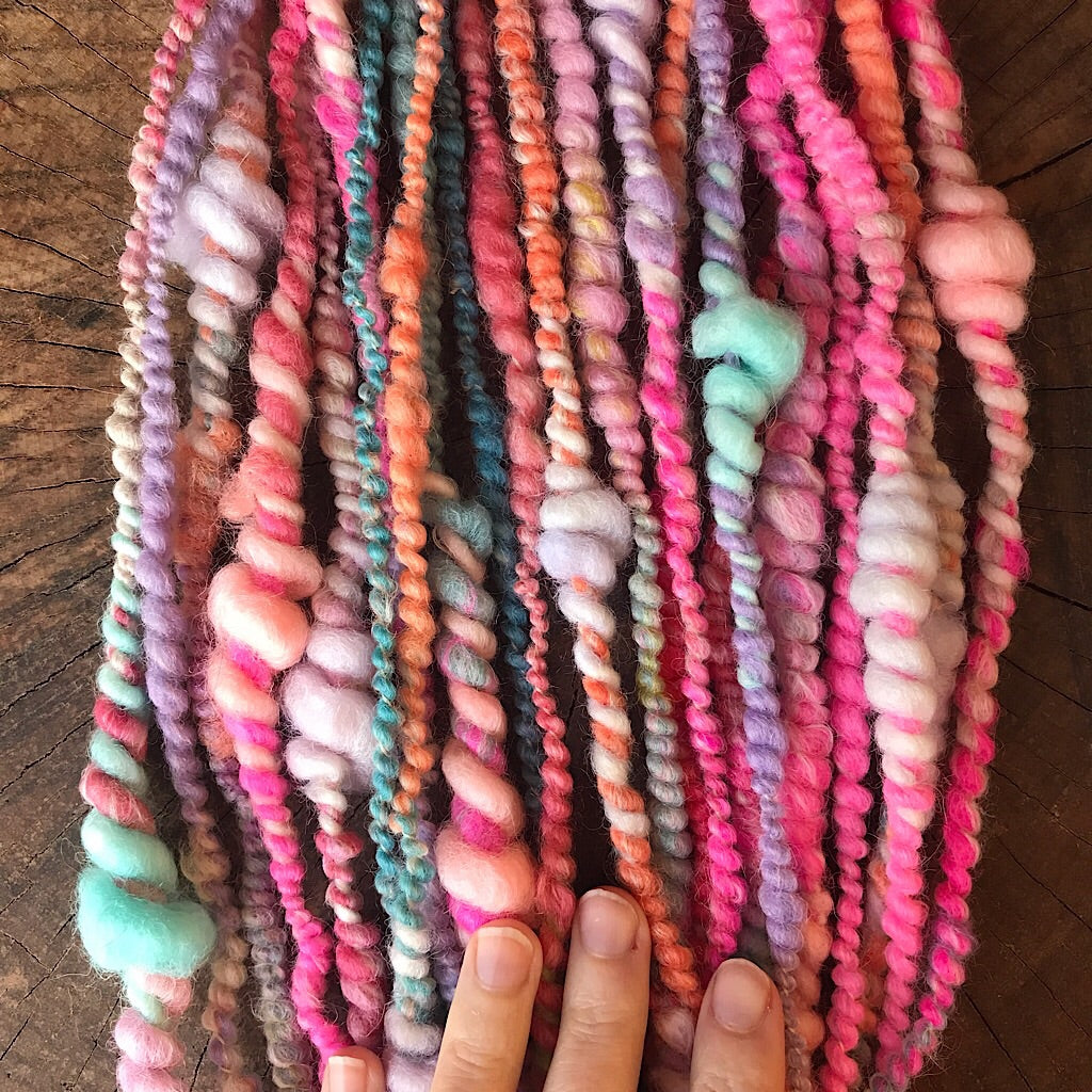 Rainbow pastel art yarn 95g