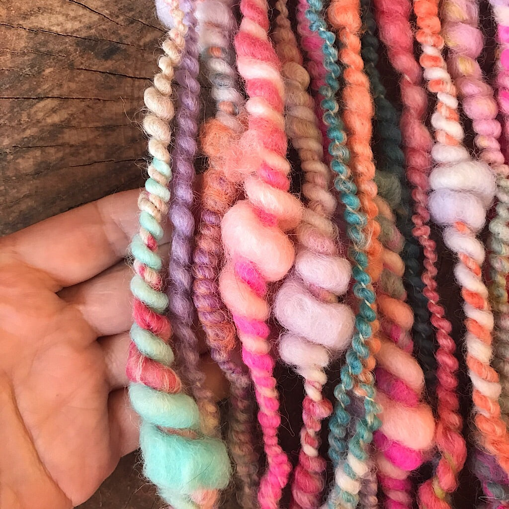 Rainbow pastel art yarn 95g