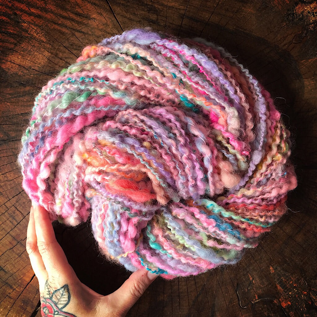 Pink bouquet - Art yarn