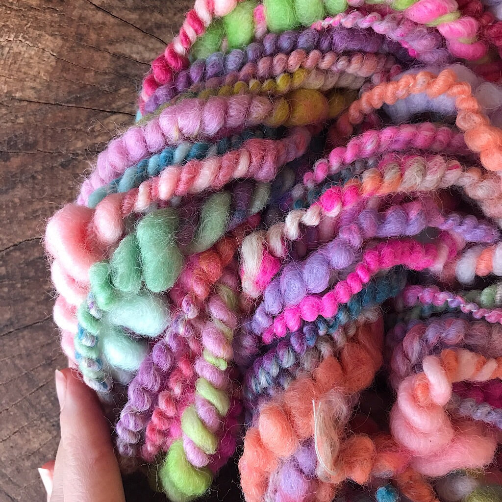 Rainbow pastel art yarn 95g