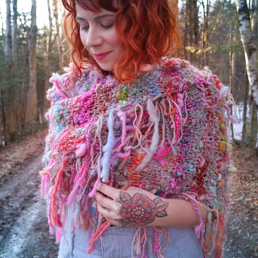Romance knitted shawl
