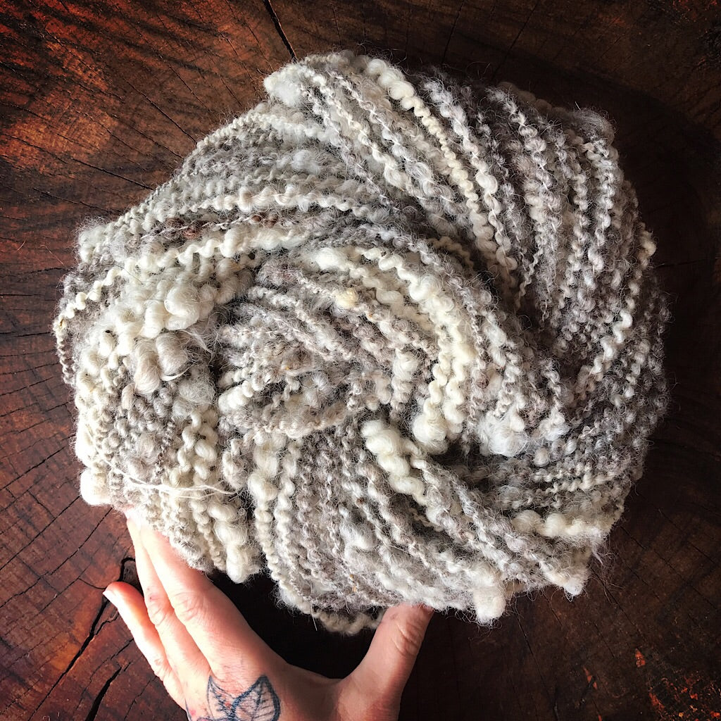 Eco wool hand spun yarn