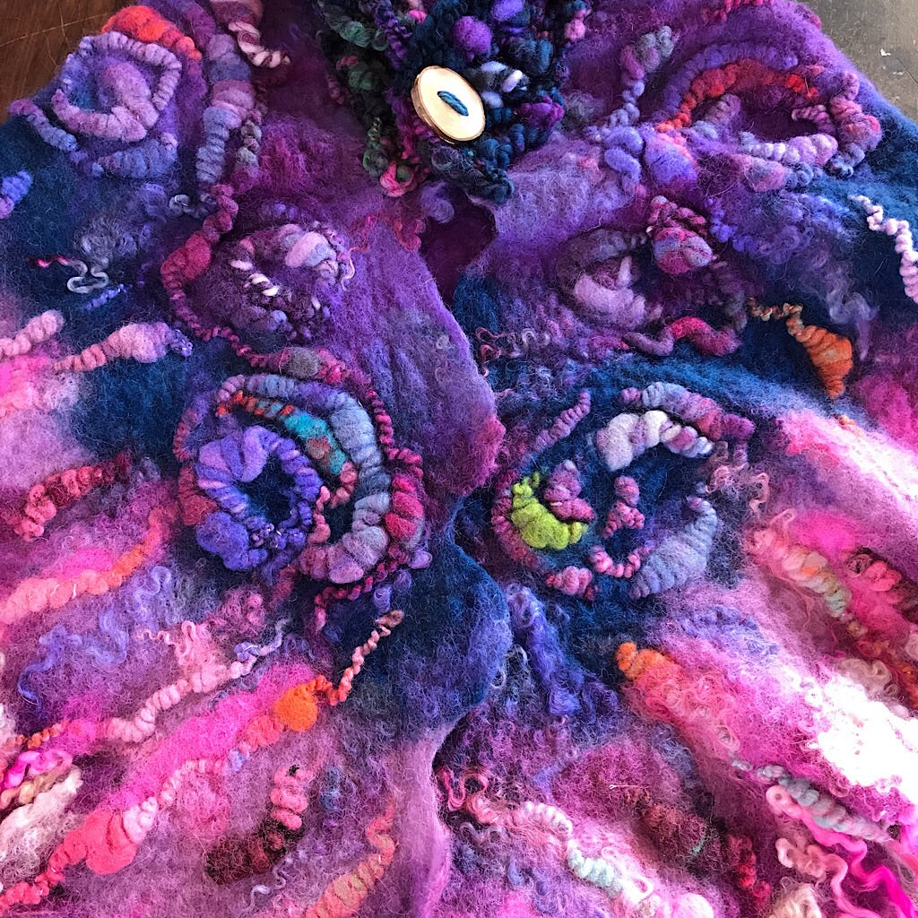 Giant felted shawl