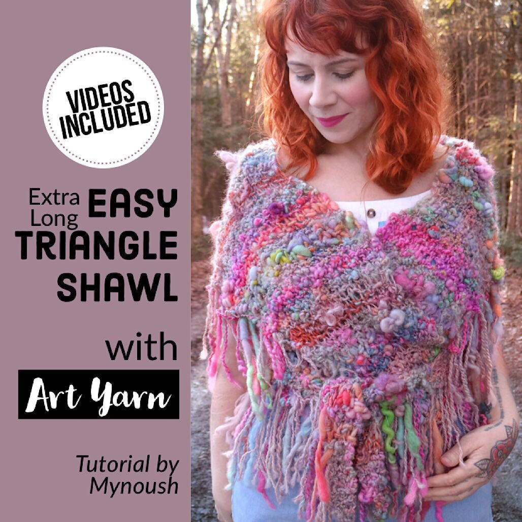 Easy shawl pattern 8 pages with videos