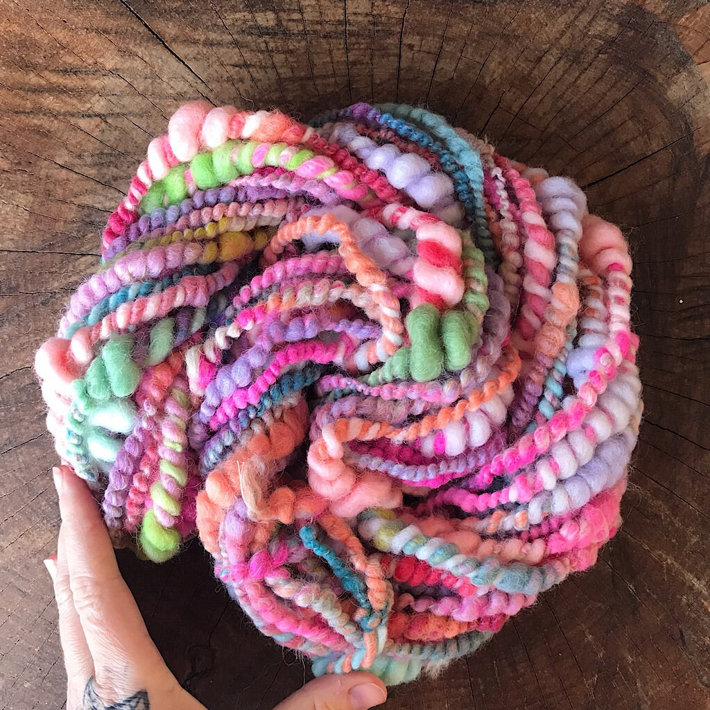 Rainbow pastel art yarn 95g