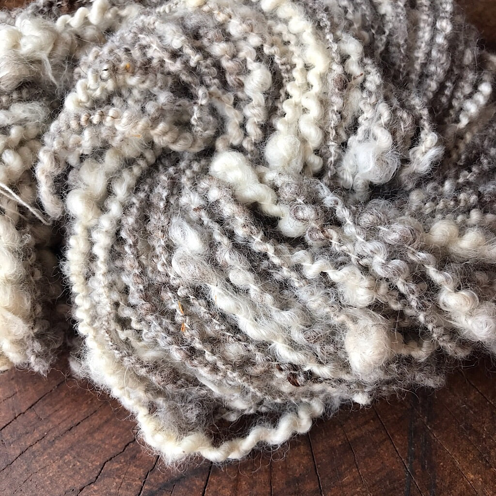 Eco wool hand spun yarn