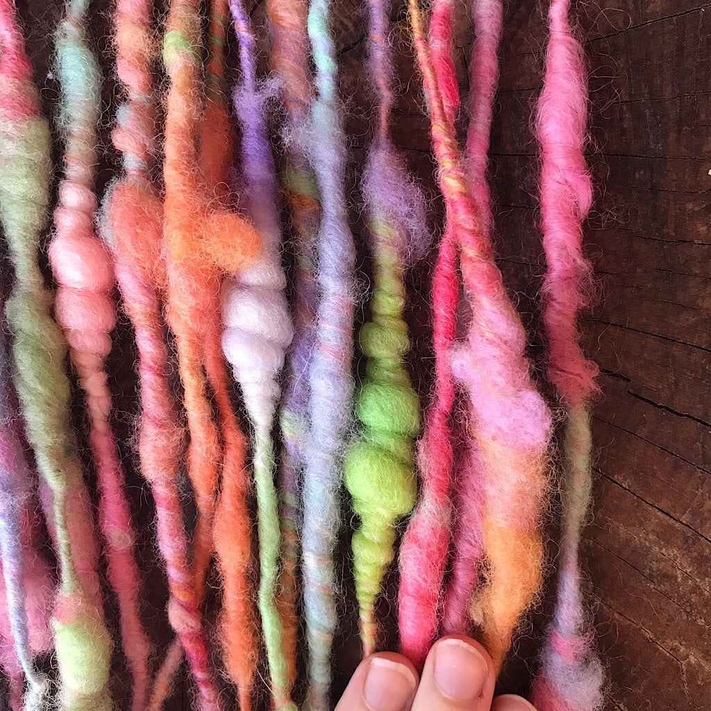 Rainbow pastel art yarn
